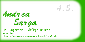 andrea sarga business card